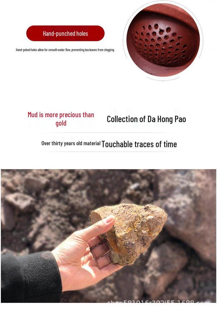 Handmade Yixing Zisha Da Hong Pao Teapot with Large Ball Hole