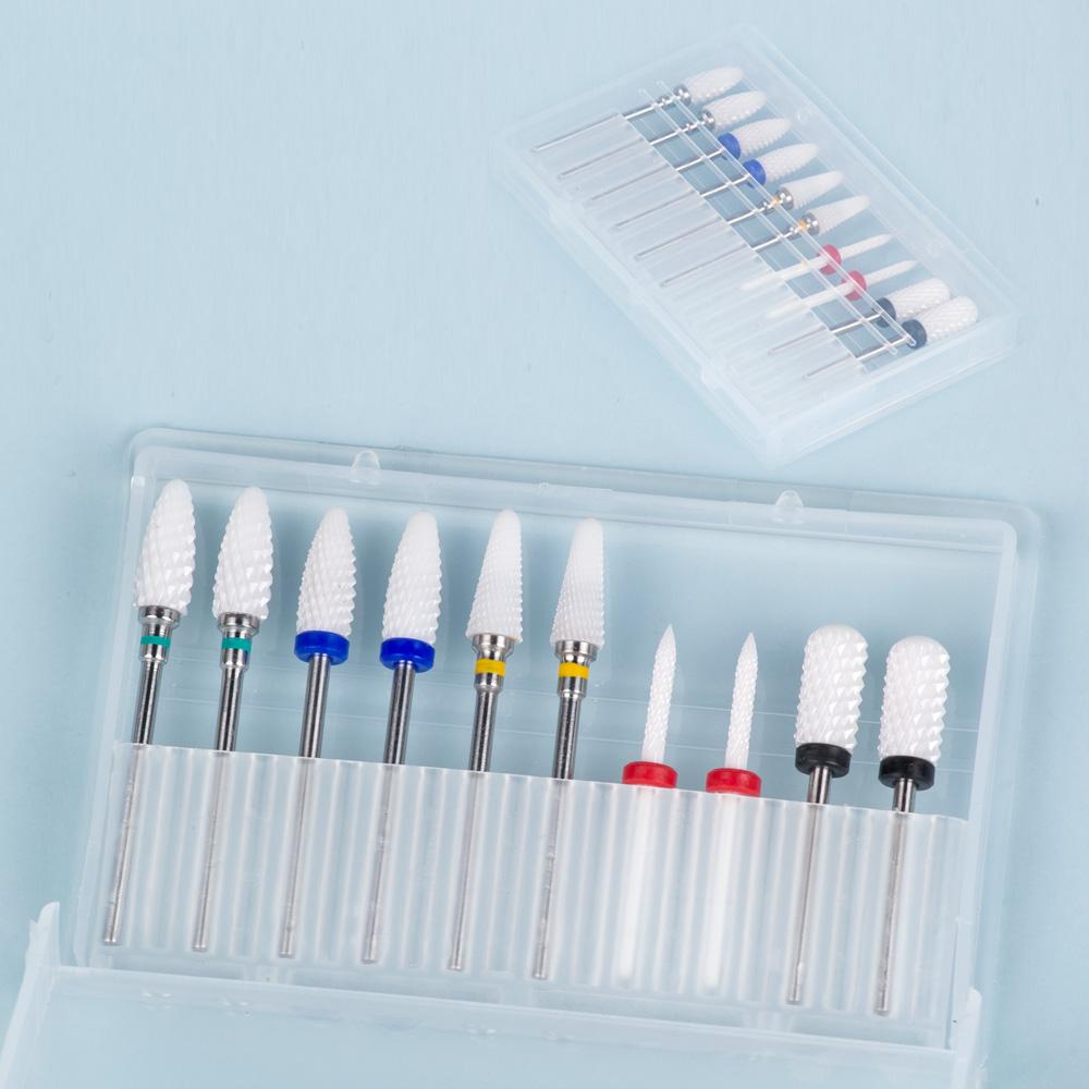 

Фреза для маникюрного набора, 10 шт., сверла для ногтей, электрическая дрель, маникюрный станок, фрезы для снятия гель-лака