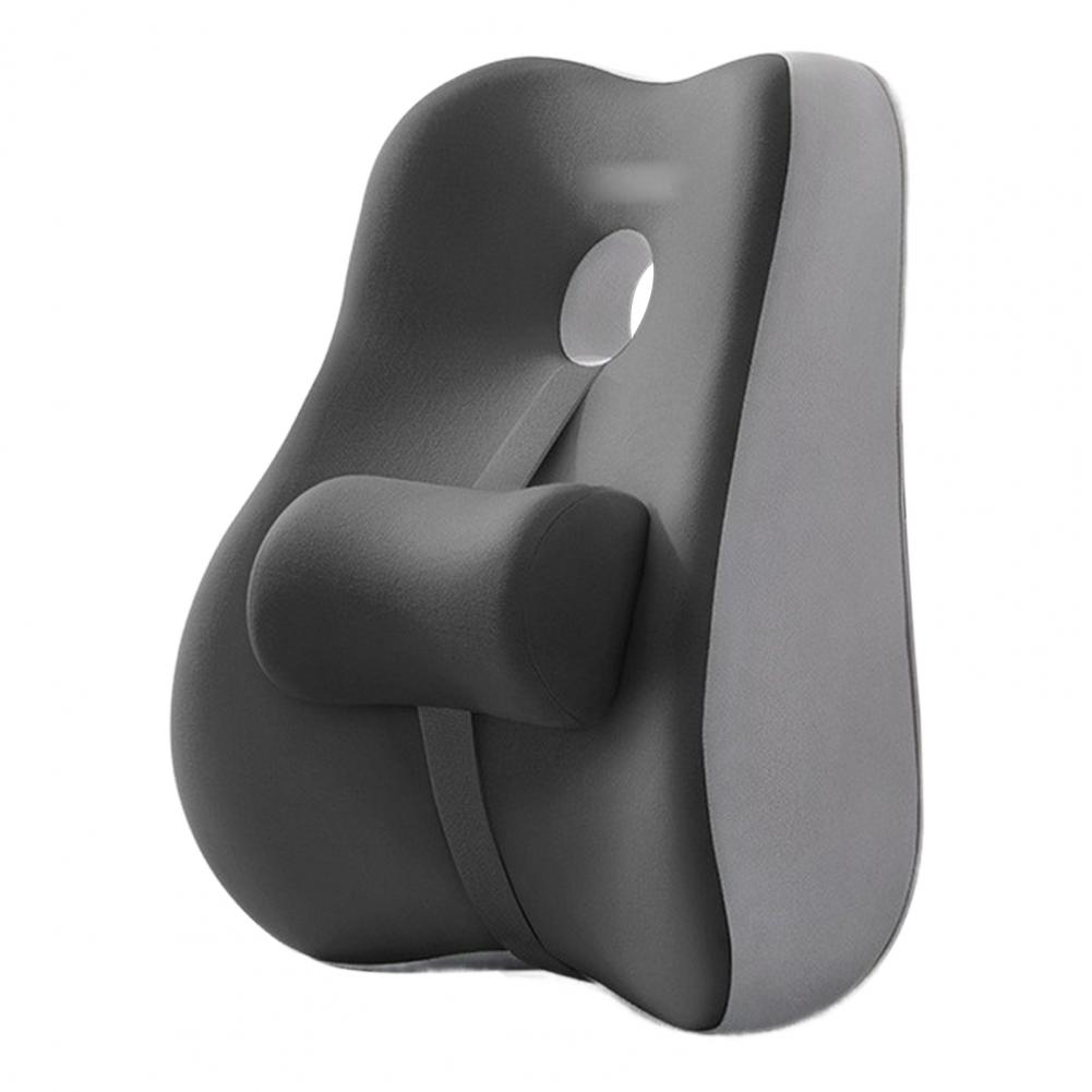 Lumbar Support Cushion Memory Foam Back Support Chair Lumbar Cushion with Adjustable Slider for Office Chair Computer Desk Chair