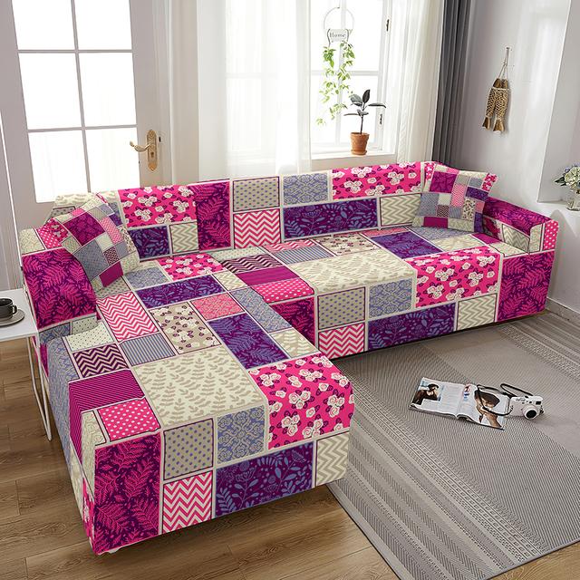 Marble Sofa Covers For Living Room Elastic Geometric Slipcovers Couch Cover L Shape Funda De Sof áDe Esquina Fundas Para Sof áS