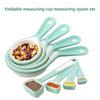8pcs Collapsible Silicone Measuring Cup And Spoon Set, 4pcs Expandable Measuring Cup And Spoon Set, Food-Grade Baking Tools.