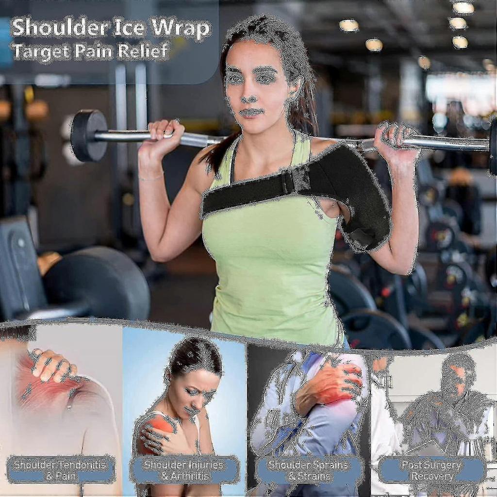 Shoulder Ice Pack Hot Pack - Reusable Cold & Heat Therapy Wrap for Rotator Cuff, Pain Relief Support for Men & Women, Shoulder Injury Recovery