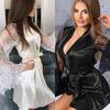 Sexy Lingerie Women's Sexy Imitation Ice Silk Plus Size Pajamas Nightgown