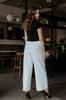 Wide leg trousers T375 black XS