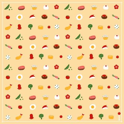 Mała ściereczka Hamamonyo Dodatek do Bento (furoshiki 50cm)