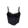 French Sweet Underwear Spaghetti-Strap Slip Women's Stylish Contrast Color Lace Lace Corset Sexy Tops Outerwear Tide