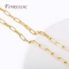 18K Gold Plated Metal Paperclip Link Cable Chains For Jewelry Making Findings, High Quality Spool Chain DIY Necklace Bracelet