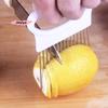 Stainless Steel Onion Cutter Holder Food Slicers Assistant Tomato Onion Slicer Holder Vegetables Cutting Fork Kitchen Gadgets