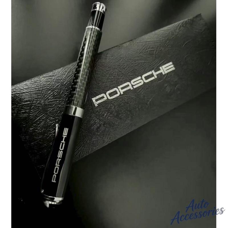 Large-capacity Signature Pen Metal Pen Shell Durable Ballpoint Pen Sticker For Porsche Panamera Spyder Carrera Macan Cayman 911 BJ7