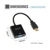 Adaptateur HDMI À VGA - Iggual - IGG317303 - Audio 3,5 Mm - Multicolore - Garantie 3 Ans