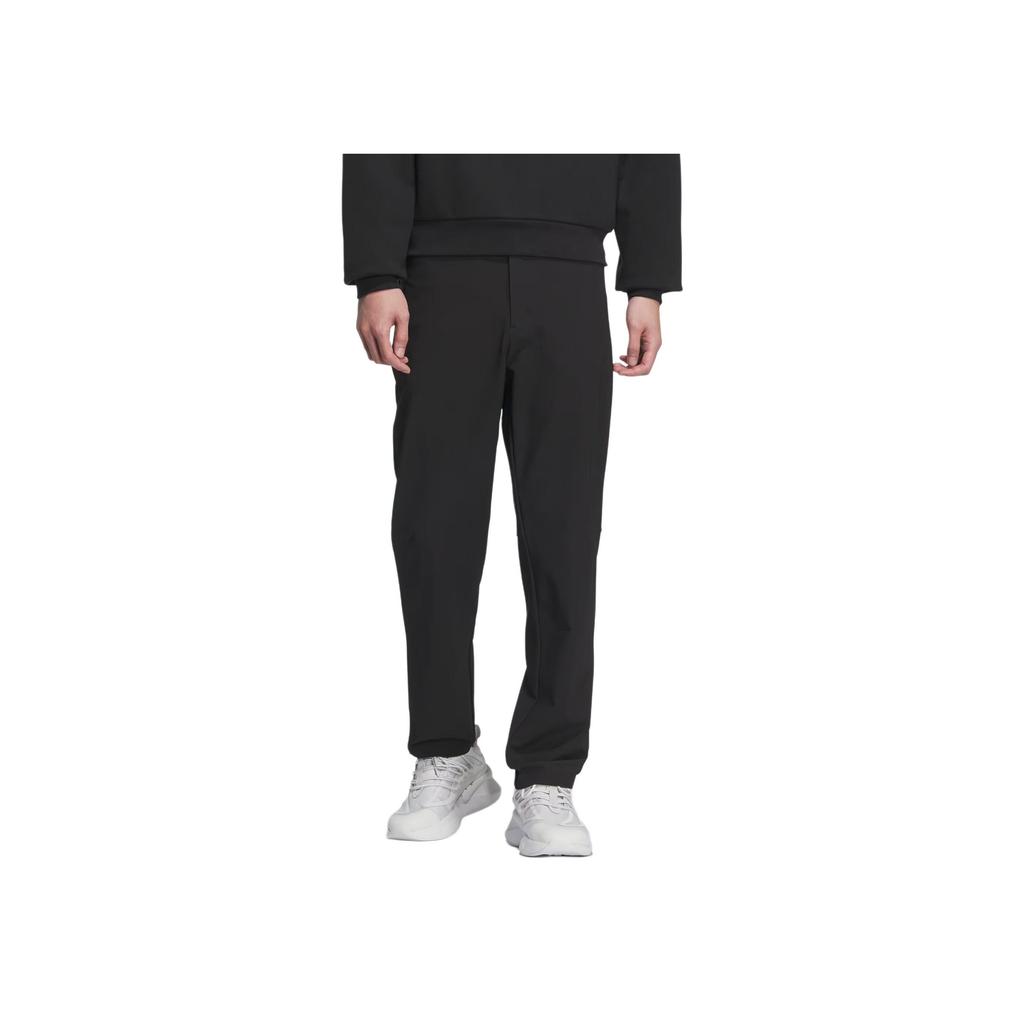 Adidas Premium Casual Slim Fit Pants Solid Color Zipper Straight Leg Knit Sports Pants Men Pants Black JE8632