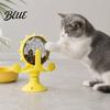 Cat Treat Toy Windmill Dispenser Interactive Rotating Food Dispenser Toy