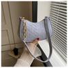 Women Felt Mini Shoulder Bag Solid Color Casual Handbag Female Underarm Bag Purse
