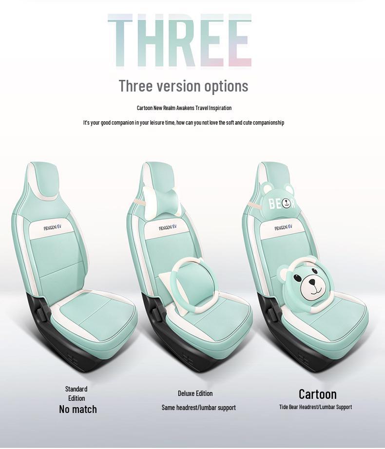 Wuling Hongguang MiniEV Seat Cover: Full Wrap Macaron Leather Cushion