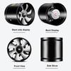 Round Inline Booster Duct Fan Exhaust Ventilation Fan with Low Noise for Kitchens, Bathrooms, Restaurants, Supermarkets