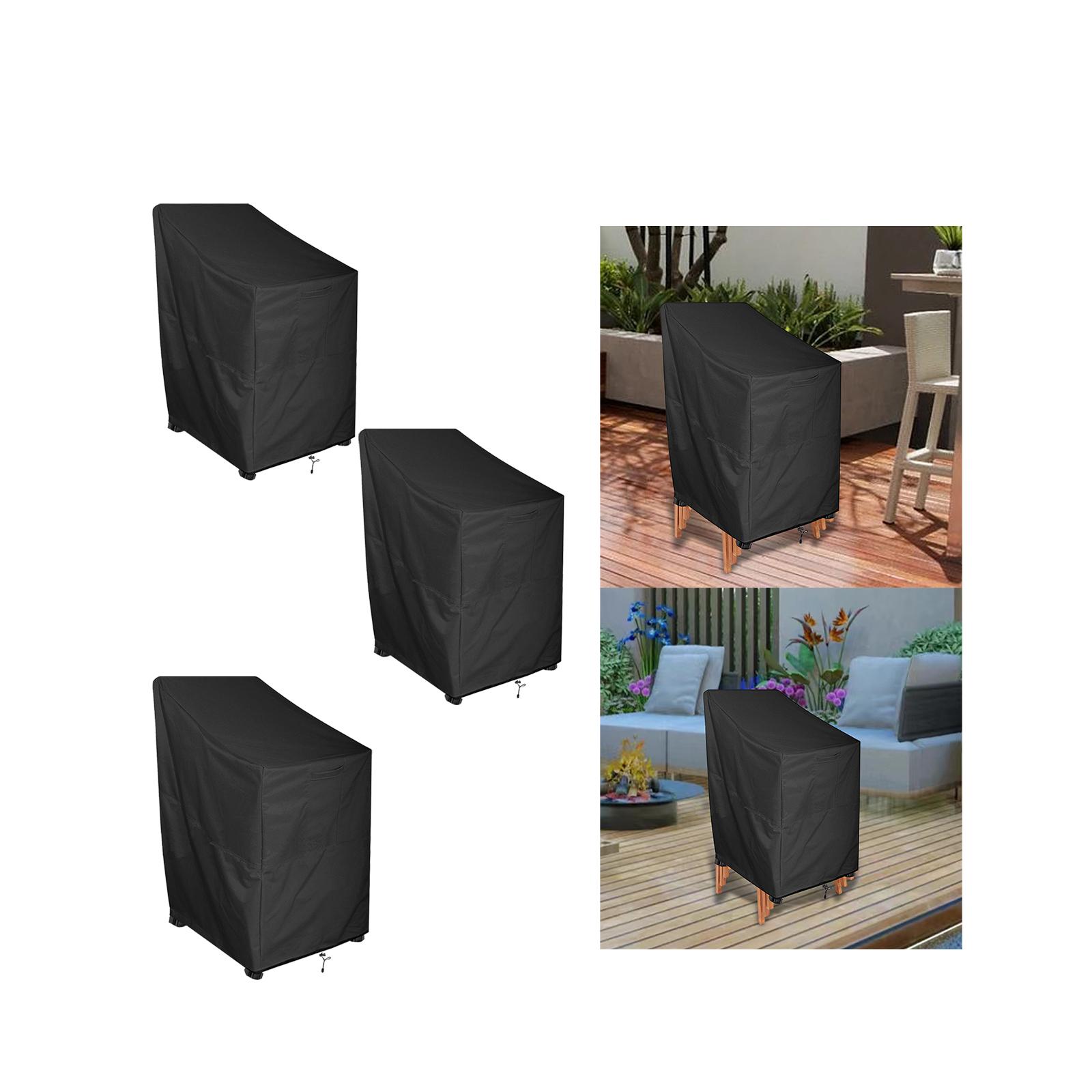 

Folding Chairs Cover Water Resistant Drawstring Garden Patio Chair Cover 120x66x73x84cm
