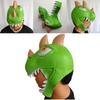 Halloween Latex Grön Dinosauriemask Med Handgjort Hantverk För Kostymfest Roligt