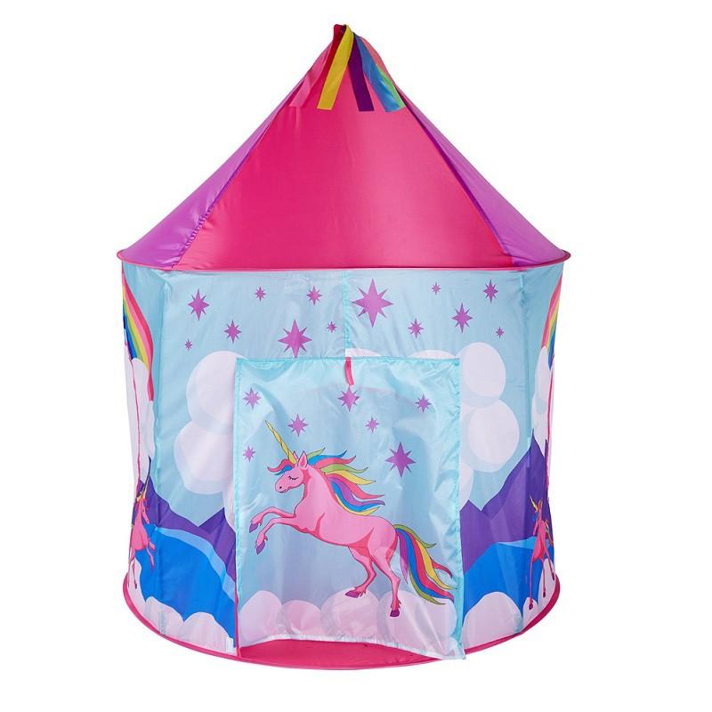 La más nueva tienda de campaña de unicornio grande, tienda de campaña portátil con forma de castillo de princesa y príncipe, casa de juegos para niños, tienda de campaña de juguete