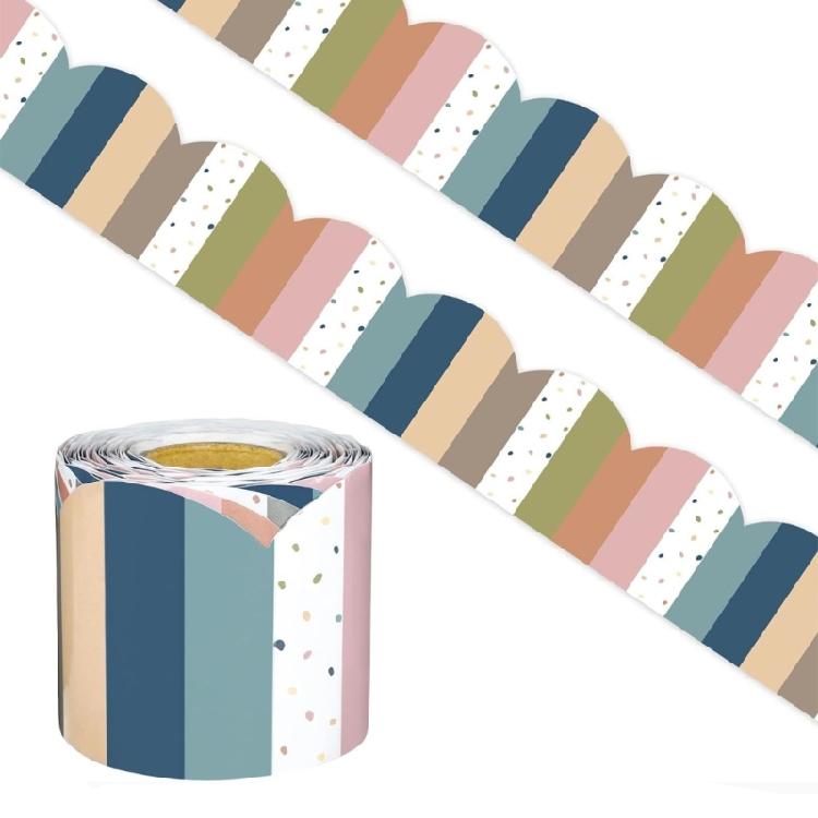 

15.2m Adhesive Bulletin Border Trim Colorful Bulletin Board Borders Classroom Borders Decorative Borders for Whiteboard 1