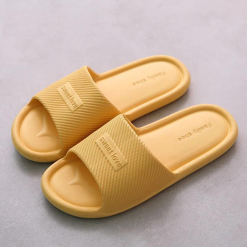 Fashion Summer Bathroom Slippers Men Women Non-slip fashion Slides Indoor House EVA Slippers Woman Couples at Home Happy Flops