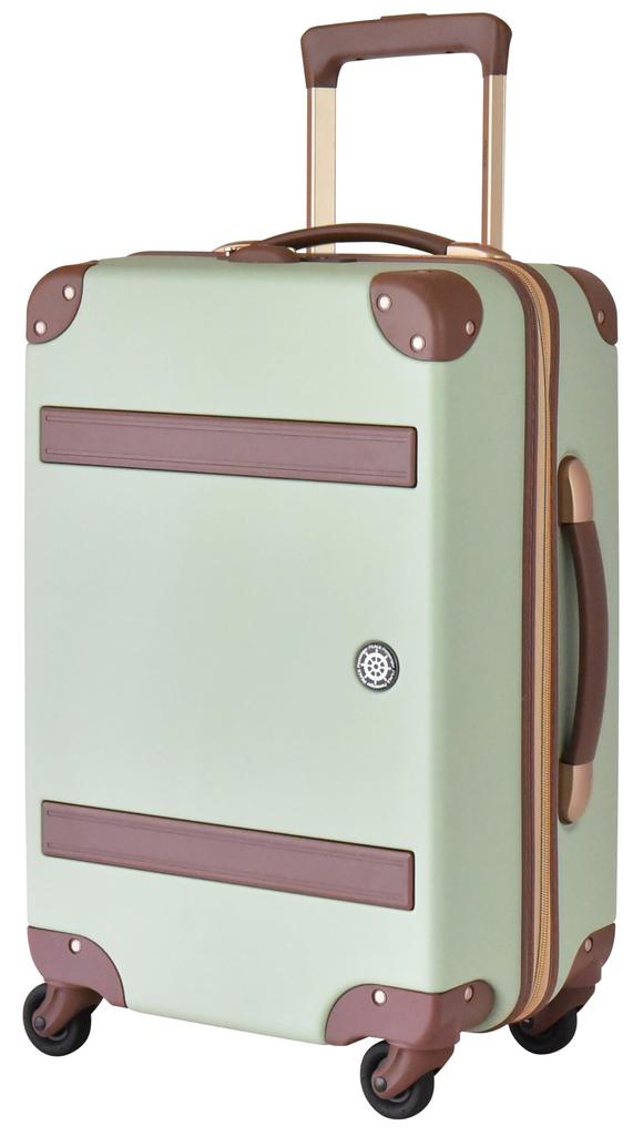Plus One Drink HINOMOTO Silent Suitcase, Carry-on Case, Small, 36L, 3.0kg Capacity, Holder, Casters, 8172-49M (saga GREEN)