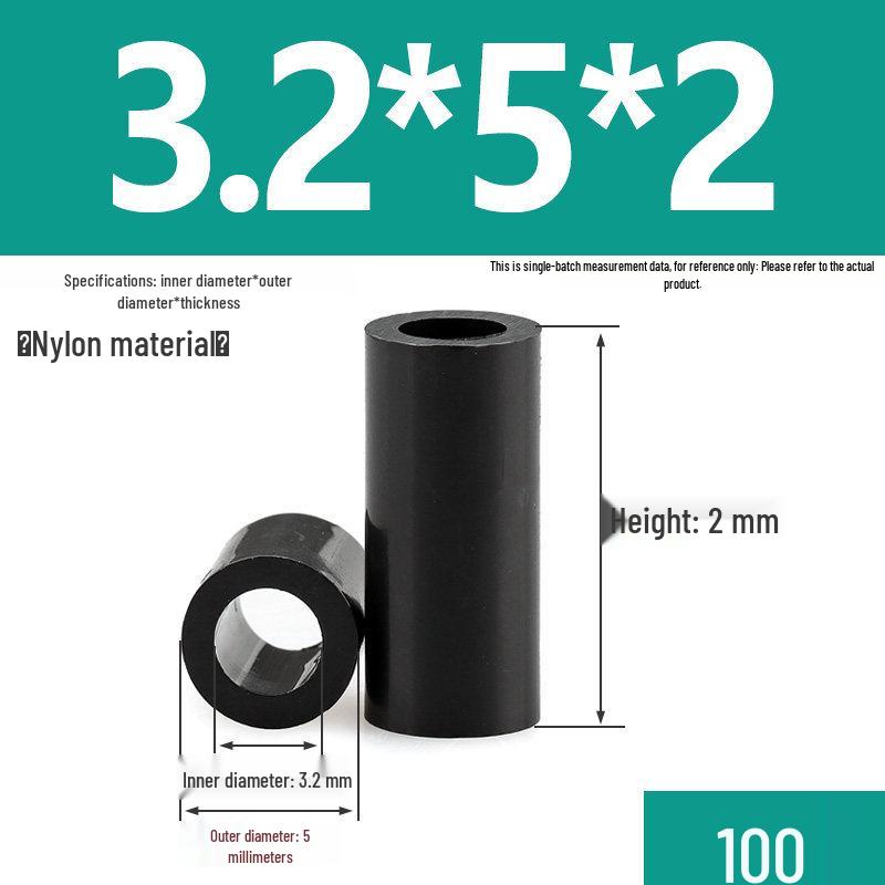 Nylon Wear-Resistant Hollow Cylindrical Spacer Sleeve and Bearing Bushing