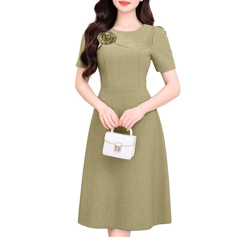 

ZANZEA Женское повседневное летнее платье с круглым вырезом и коротким рукавом 5XL