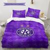 Austria Vienna Football Club Pattern Bedding,Quilt Set Quilt Cover Pillowcase Home Birthday Gift(1 * Duvet Cover + 2 * Pillowcase, Without Core)