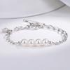 S925 Sølv Glassperler 30 Punkter Moissanitt OT Armbånd for Kvinner Europeisk og Amerikansk Mote Temperamentsarmbånd Sølvsmykker