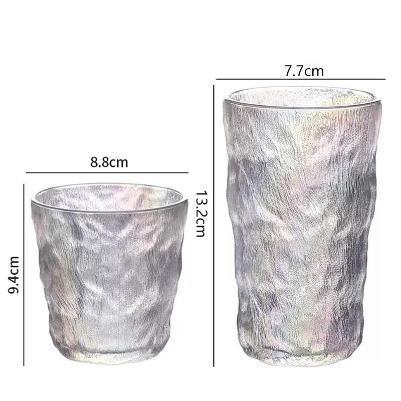 Colorful Glass Glacier Cup Simple Household Luxury Colorful Tree Pattern Glass Drinkware Juice Whiskey Cocktail Drinking Glasses