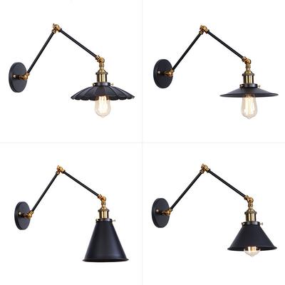Amerikanische Eisenkunst Multi Festival UFO Bar Restaurant Schwarz Persönlichkeit Schlicht Schlafzimmer Dekor Lampe für Schlafzimmer Wandleuchte