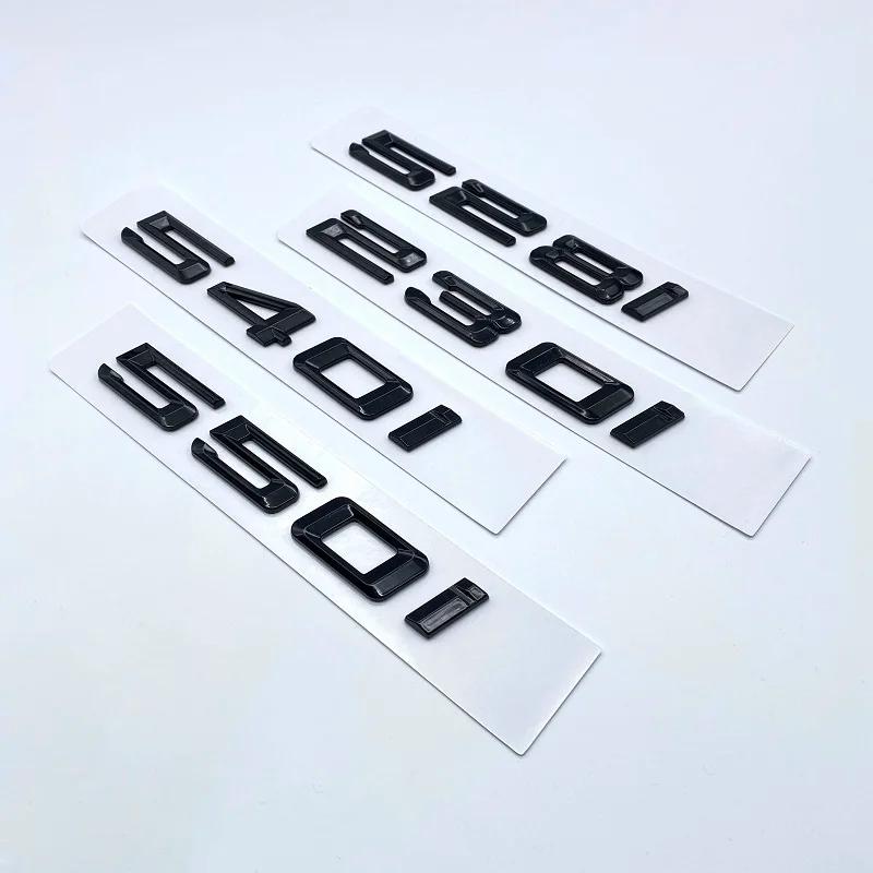 Glossy Black Letter 520i 523i 525i 528i 530i 535i 540i Emblem For BMW 5 Series E60 E61 F10 F11 G30 Car Trunk Logo Sticker PS9