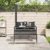 VidaXL 3-piece Garden Dining Set Gray Cushions Wicker, Outdoor Dining Set, Furniture of 4104183