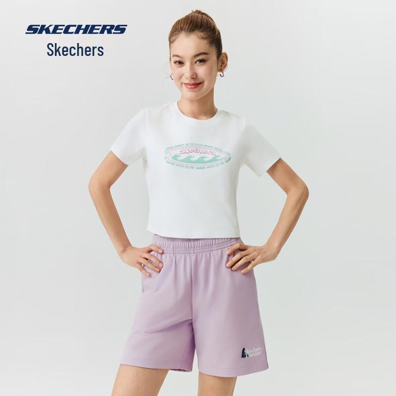 Skechers Women s Slim Fit Short Sleeve Knit T-Shirt L226W016 L 95
