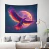 Phoenix Moon Sky Wall Tapestry 2D HD Printing Fantasy Bird Art Cosmic Decor Home Interior Design Living Room Wallpaper