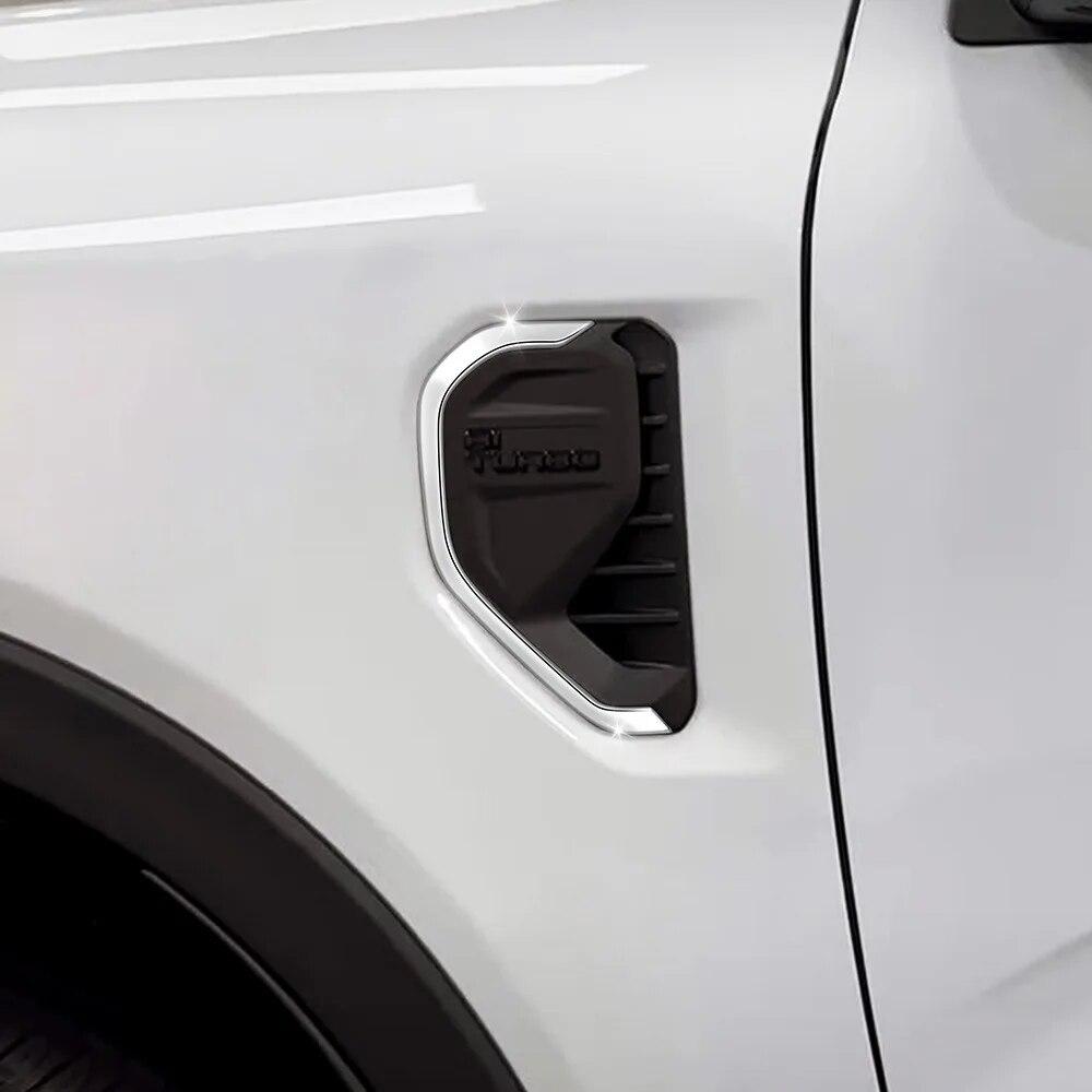 Chrome Side Vent Cover Strip Trim For Ford Ranger T9 2023 Auto Accessories