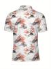Men'S Short-Sleeve Polo Shirt with Flat Digital Print Pattern - No Texture
