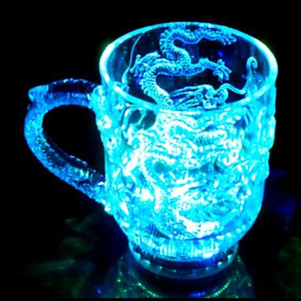 Color Changing Glowing Wine Glasses Dragon Design Drinking Glasses Creative LED Flashing Cup  Bar