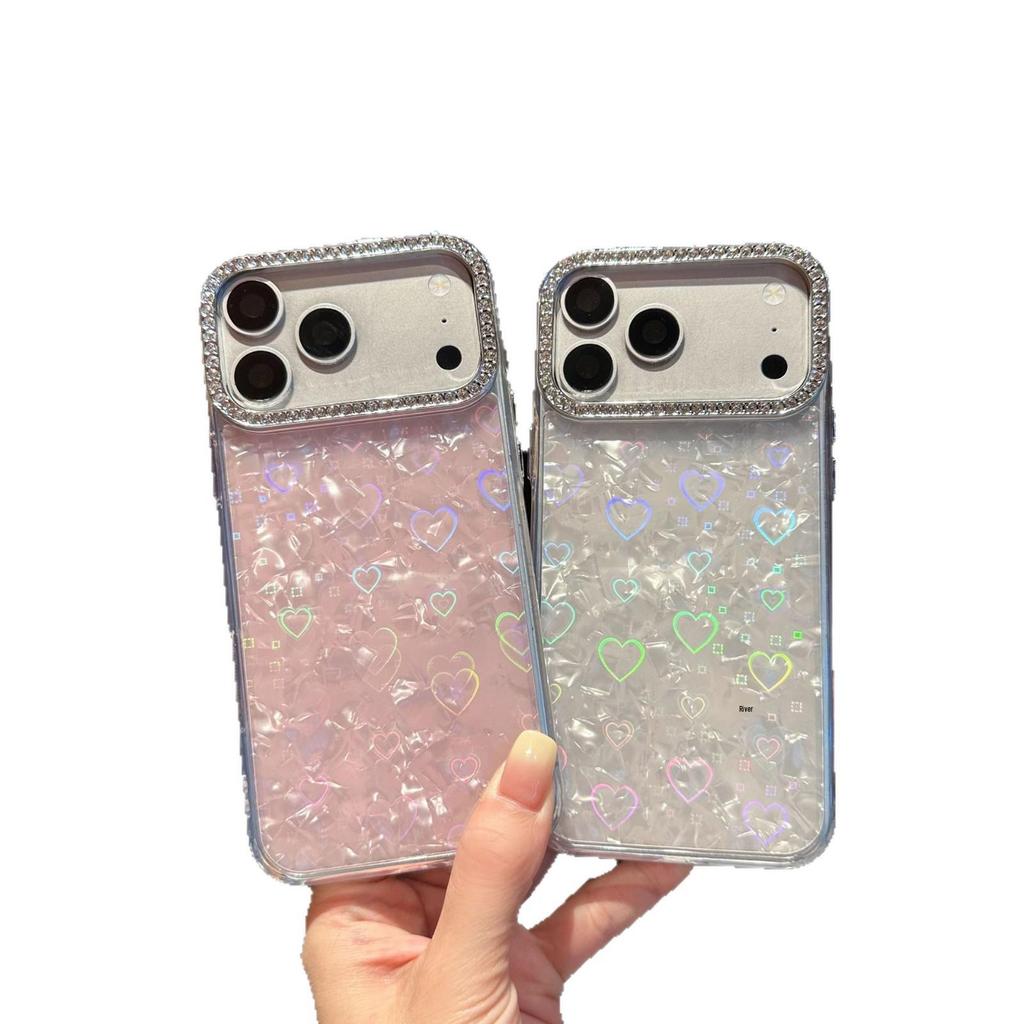 Heart-Shaped Diamond Material Phone Case for Oppo Reno 15 Pro/Find X9 Pro/A6 Pro