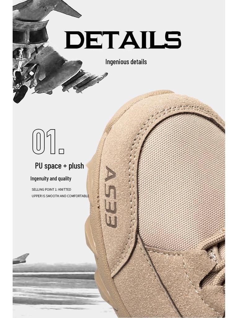2025 Men's & Women's Fleece-Lined Hiking and Combat Boots: Warm, High-Quality Military Style for Autumn & Winter