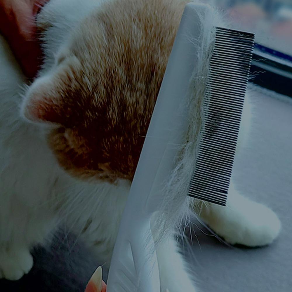 2PCS Stainless Steel Dense Teeth Pet Grooming Comb 14cm 18cm Size Detangling Comb  for Hair Shedding