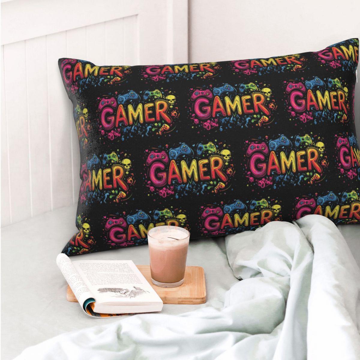 Jmg Clothing Unisex Gamer Controller Video Game Gaming Gamepad Rectangle Pillowcase Cushion Cover Decor Bedroom Bed Home Comfort Throw Pillow