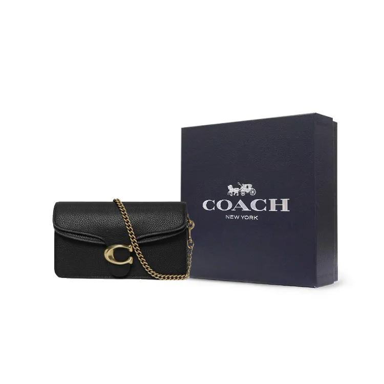 COACH Tabby Polished Pebbled Leather Shoulder Bag , Crossbody Bag Mini Women's Black (Unisex) Crossbody Bags 76197 B4BK