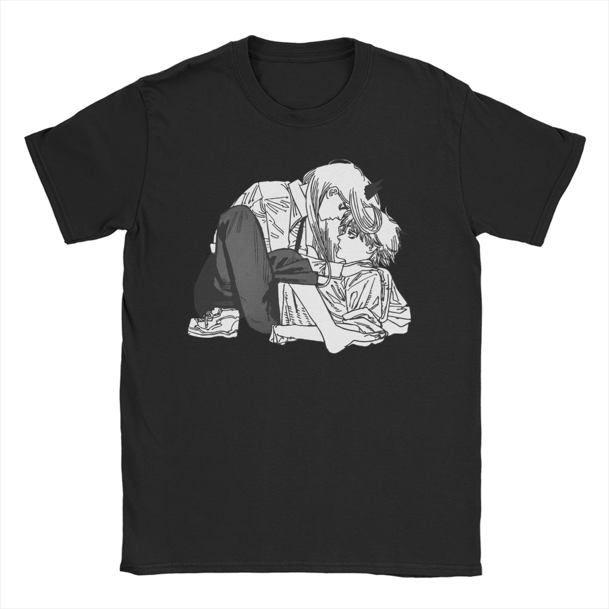 

2025 New Casual Short Sleeve T-Shir Print Cotton Regular Fit Round Neck Breathable Loose Unisex Tee Men Women Clothing 3XL