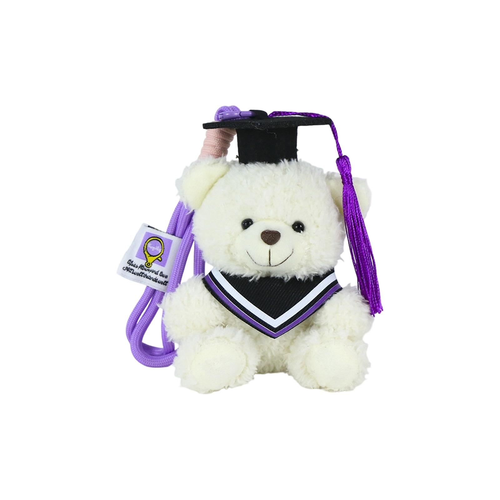 

Graduation Bear Plush Toy with Hanging Strap Soft Plush Material Graduation Ceremony Souvenir for College Students Graduation Gift Decoration One Size