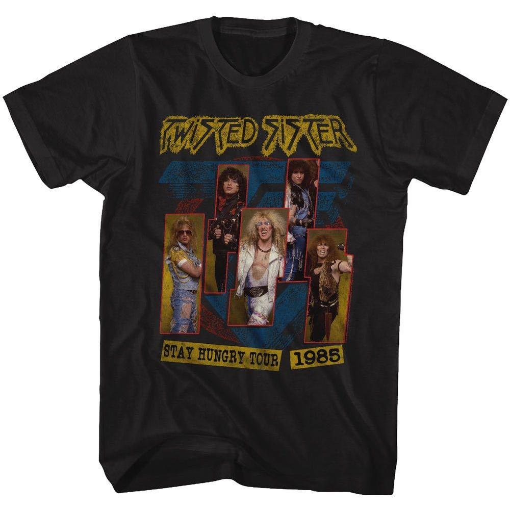 

Twisted Sister T-Shirt 1985 Stay HungryTour Licensed Black Cotton Sizes SM5XL Unisex T-Shirt S