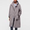 Uniqlo X Jil Sander Collaboration Loose Fit Long Hooded Coat Men coats Smoke-Gray 440367-04