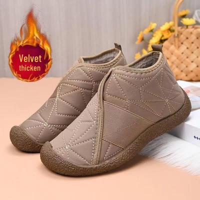 Women's 2025 Winter Snow Boots: Velvet-Lined, Thick, Warm, Casual, Flat, Short Cotton Boots.