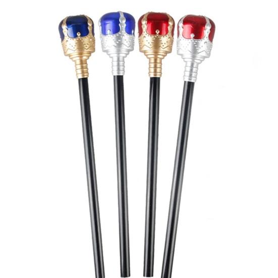 Kids King Scepter Cosplay Role Play Dress-up Themed Parties Halloween Costume Prop Children Performance Prince Walking Stick Toy