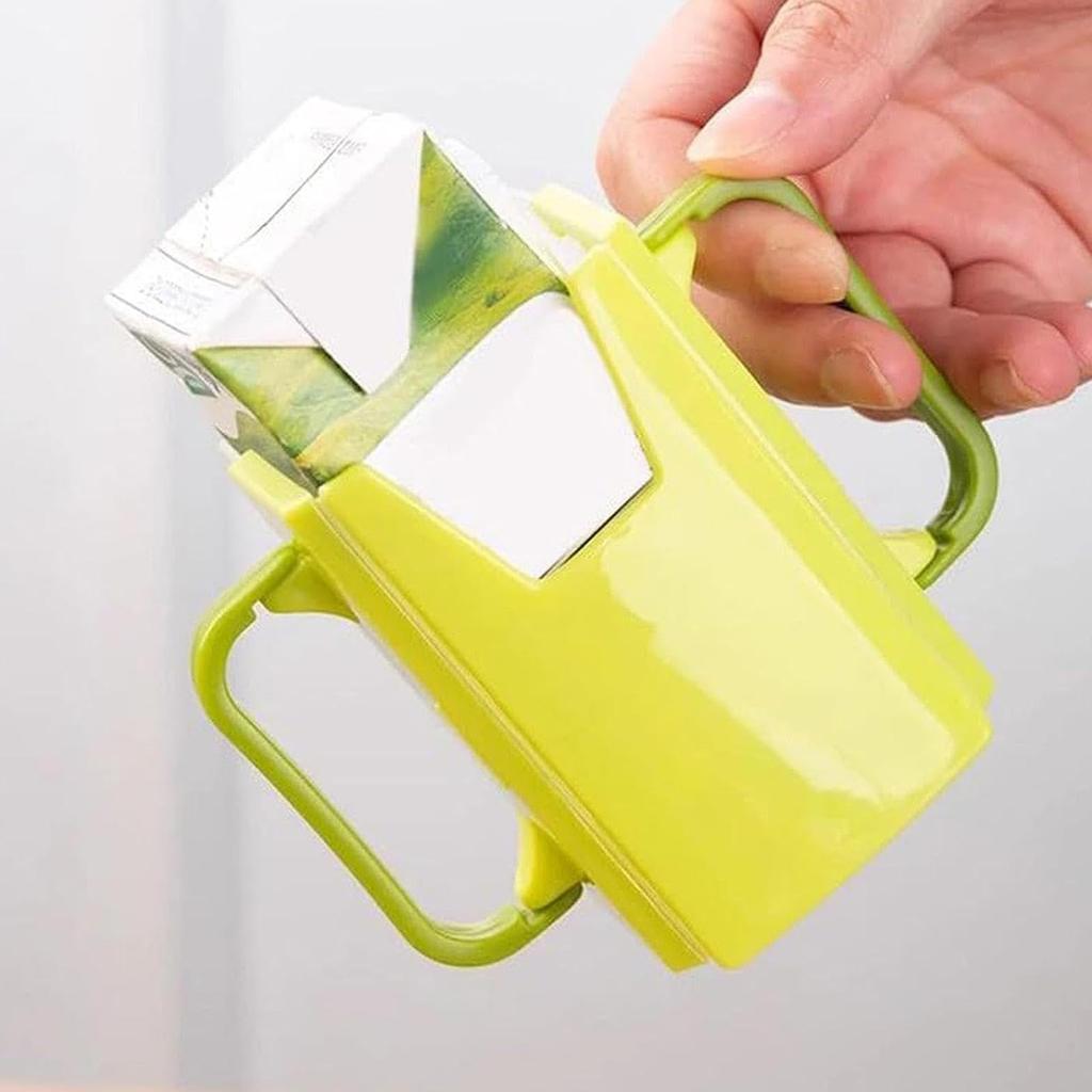 Milk Box Holder Infant Anti-Spill Cup Holder Bottle Cup Milk Holder Adjustable Safety Plastic Baby Toddler Juice Box Drinking